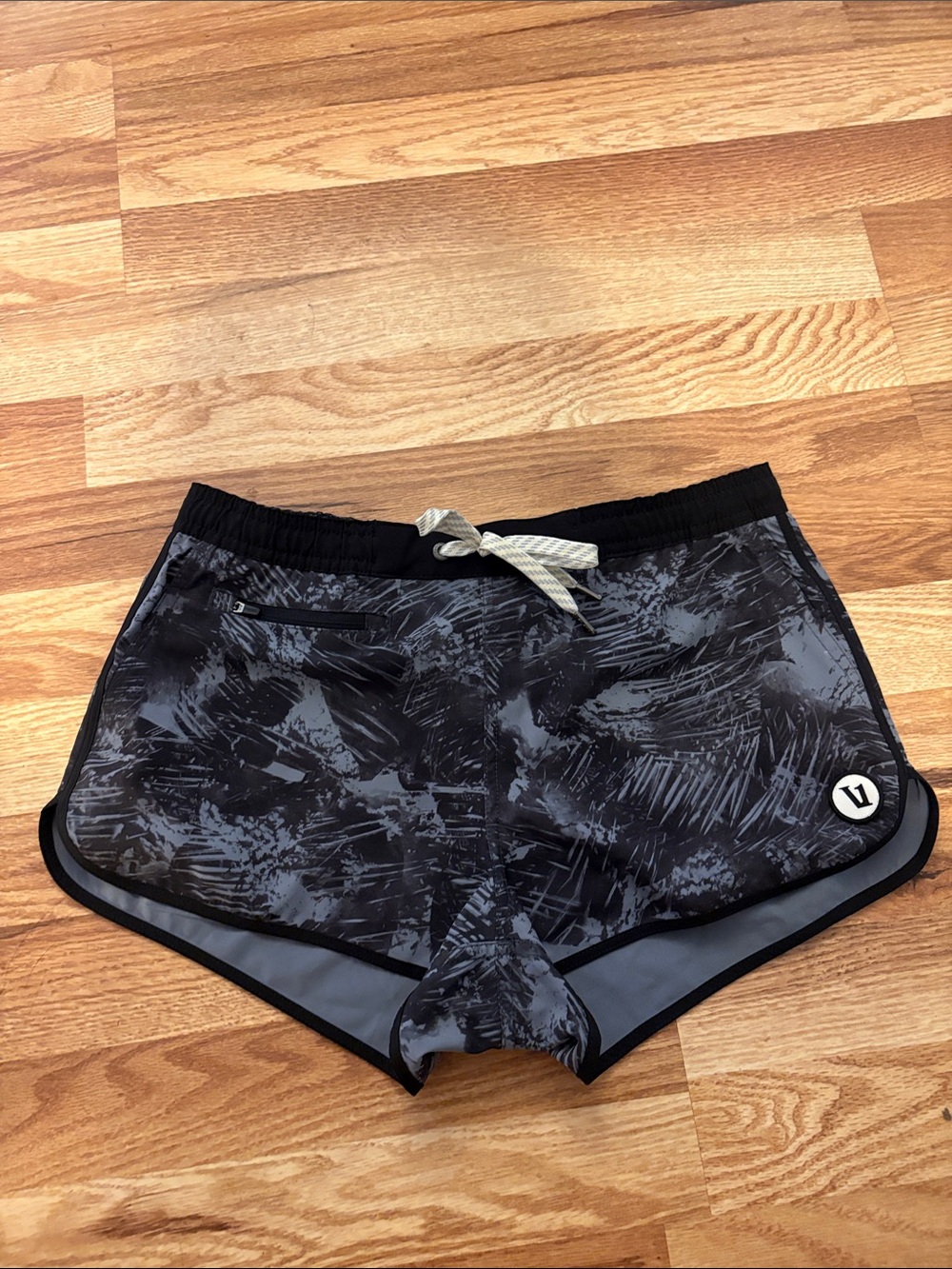 Vuori Black/Gray Athletic Running Shorts